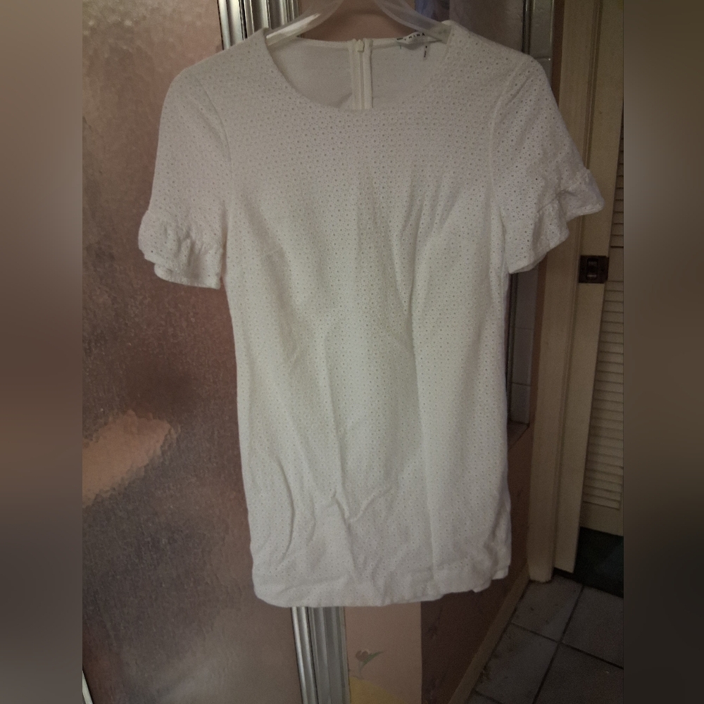 Trina Turk White Eyelet Mini Dress Size 8